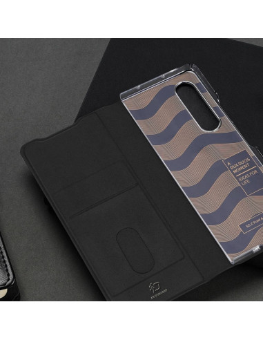 DUX DUCIS Bril - Case en cuir pour Samsung Galaxy Z Fold4 5G noir