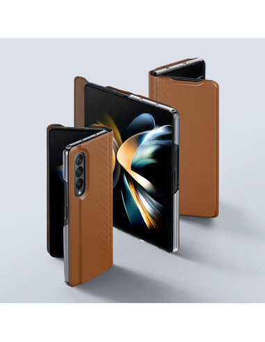 DUX DUCIS Bril - Case en cuir pour Samsung Galaxy Z Fold4 5G noir