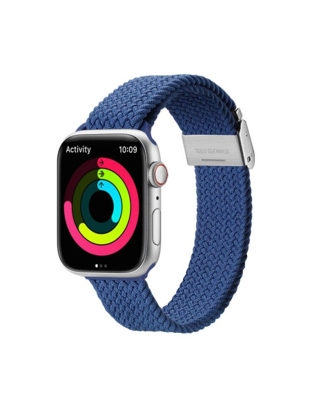 DUX DUCIS Mixture II - bracelet tressé pour Apple Watch 42/44/45mm bleu