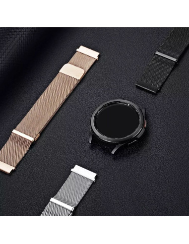 DUX DUCIS Milanese - Bracelet magnétique en acier inoxydable pour Samsung Galaxy Watch / Huawei Watch / Honor Watch (20mm band) 