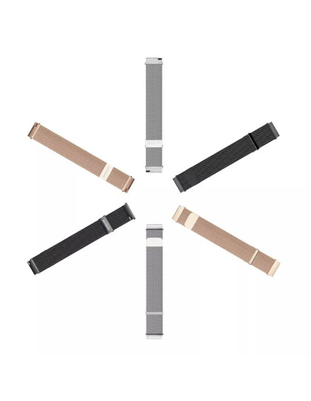 DUX DUCIS Milanese - Bracelet magnétique en acier inoxydable pour Samsung Galaxy Watch / Huawei Watch / Honor Watch (20mm band) 
