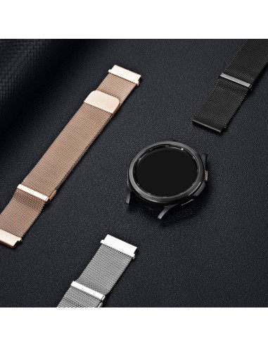 DUX DUCIS Milanese - Bracelet magnétique en acier inoxydable pour Samsung Galaxy Watch / Huawei Watch / Honor Watch / Xiaomi Wat