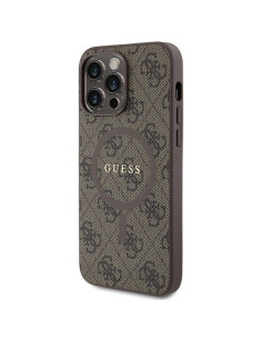 Véritable Case GUESS GUHMP14XG4GFRW pour iPhone 14 Pro Max (Compatible avec Magsafe / 4G Ring classic logo / marron) 2