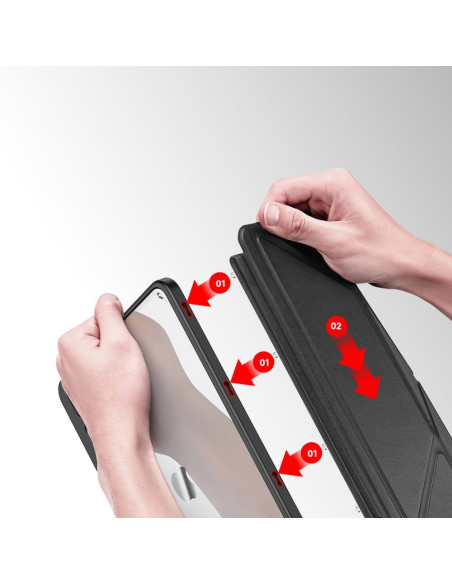 DUX DUCIS Magi - Case intelligente avec porte-stylet pour iPad Pro 12.9 (2018/2020/2021/2022) noir