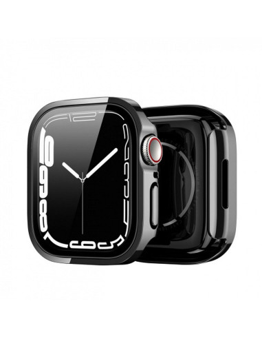 DUX DUCIS HAMO Coque de protection avec verre pour Apple Watch 7 / 8 / 9 45 mm noir