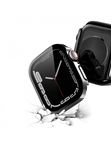 DUX DUCIS HAMO Coque de protection avec verre pour Apple Watch 7 / 8 / 9 45 mm noir