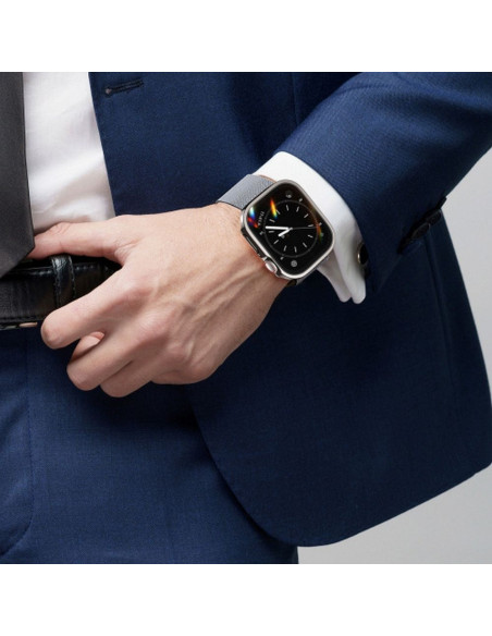 DUX DUCIS HAMO Coque de protection avec verre pour Apple Watch 7 / 8 / 9 45 mm noir