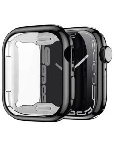 DUX DUCIS Samo - Coque de protection en TPU souple avec verre pour Apple Watch Series 7/8/9 41mm noir.