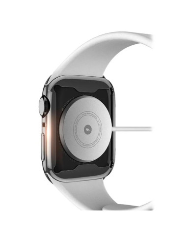 DUX DUCIS Samo - Coque de protection en TPU souple avec verre pour Apple Watch Series 7/8/9 41mm noir.