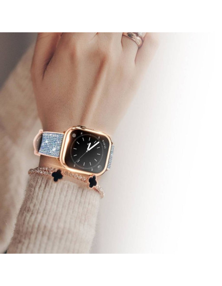 DUX DUCIS case SAMO protective with glass for Apple Watch 7 / 8 / 9 41 mm rose gold