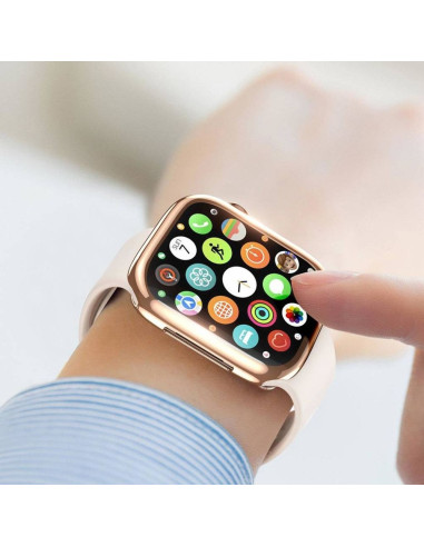 DUX DUCIS case SAMO protective with glass for Apple Watch 7 / 8 / 9 41 mm rose gold