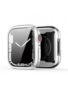DUX DUCIS SAMO Coque de protection en verre pour Apple Watch 7 / 8 / 9 45 mm argenté 2
