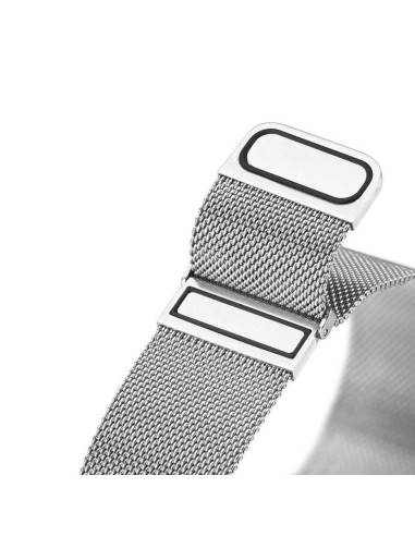 DUX DUCIS MILANESE bracelet magnétique en acier inoxydable pour Apple Watch 38 / 40 / 41 mm argenté.