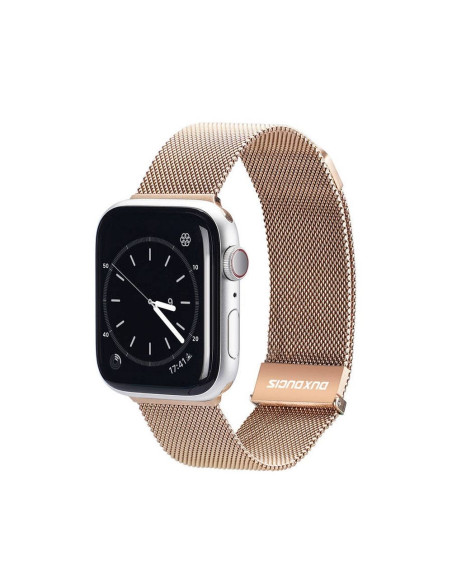 DUX DUCIS Milanese - Bracelet magnétique en acier inoxydable pour Apple Watch 38/40/41mm or.