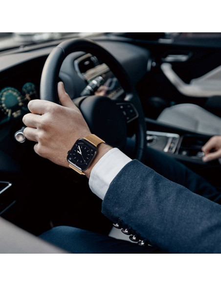 DUX DUCIS Milanese - Bracelet magnétique en acier inoxydable pour Apple Watch 38/40/41mm or.