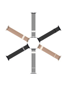 DUX DUCIS Milanese - Bracelet magnétique en acier inoxydable pour Apple Watch 42/44/45MMmm noir 2