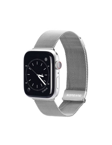 DUX DUCIS Milanais - Bracelet magnétique en acier inoxydable pour Apple Watch 42/44/45MMmm argenté.