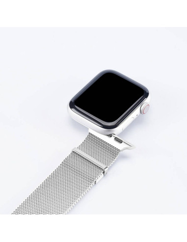 DUX DUCIS Milanais - Bracelet magnétique en acier inoxydable pour Apple Watch 42/44/45MMmm argenté.