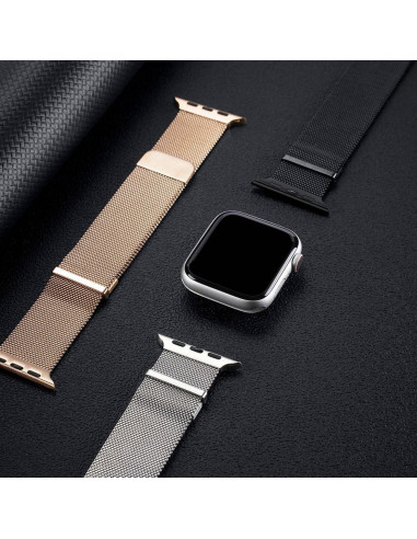 DUX DUCIS Milanais - Bracelet magnétique en acier inoxydable pour Apple Watch 42/44/45MMmm argenté.