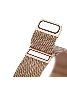 DUX DUCIS MILANESE bracelet magnétique en acier inoxydable pour Apple Watch 42 / 44 / 45 mm or. 2