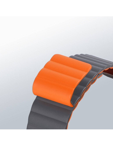 DUX DUCIS Chain - Bracelet magnétique en silicone pour Apple Watch 38/40/41mm gris