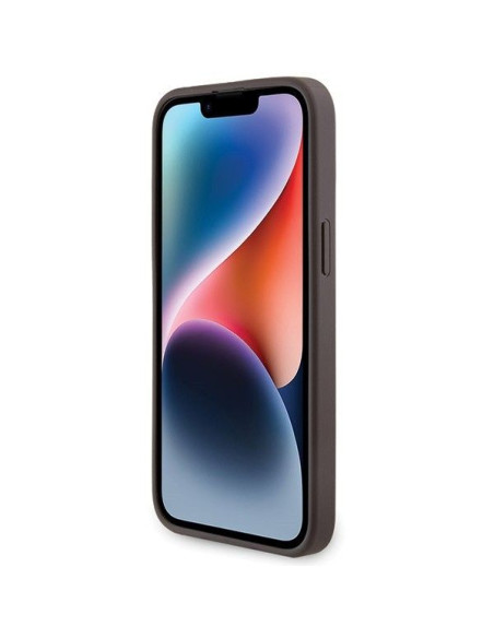 Véritable Case GUESS GUHMP15XG4GFRW pour iPhone 15 Pro Max (Compatible avec Magsafe / 4G Ring classic logo / marron)