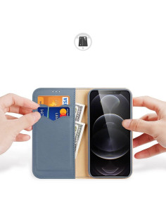 DUX DUCIS Hivo - Case en cuir pour Apple iPhone 13 Pro Max bleu 2