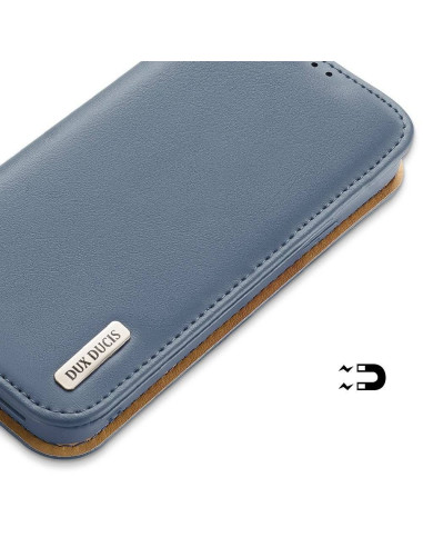 DUX DUCIS Hivo - Case en cuir pour Apple iPhone 13 Pro Max bleu