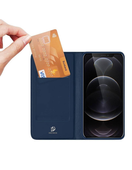 DUX DUCIS Skin Pro - Coque à rabat pour Apple iPhone 13 Pro bleu