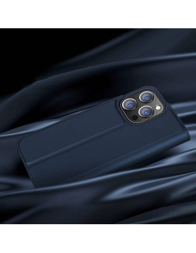 DUX DUCIS Skin Pro - Coque à rabat pour Apple iPhone 13 Pro bleu