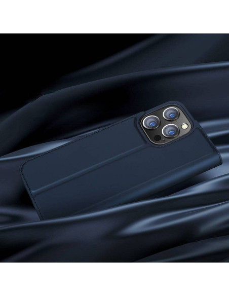 DUX DUCIS Skin Pro - Coque à rabat pour Apple iPhone 13 Pro bleu