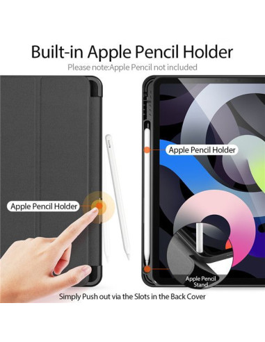 DUX DUCIS Domo - Case pliante avec porte-stylet pour iPad Air 4/5/6 10.9 noir