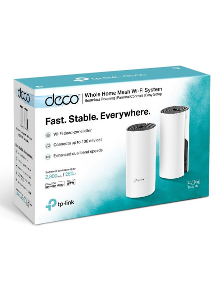 TP-LINK Wi-Fi Mesh AC1200 Deco M4 1GbE router 2-pack