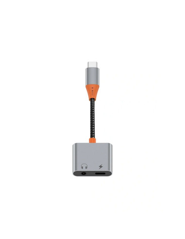 WiWU - Adaptateur audio LT10 Type C vers Type C + 3.5mm