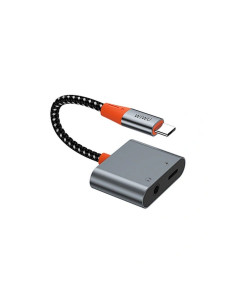 WiWU - Adaptateur audio LT10 Type C vers Type C + 3.5mm 2