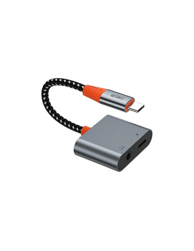 WiWU - Adaptateur audio LT10 Type C vers Type C + 3.5mm
