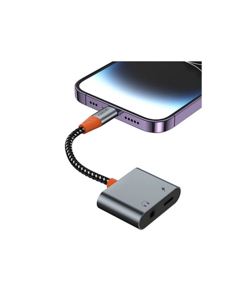 WiWU - Adaptateur audio LT10 Type C vers Type C + 3.5mm