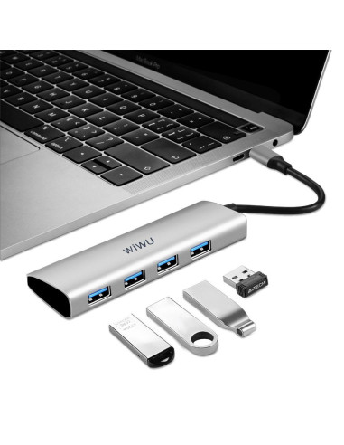 WiWU - HUB Alpha A440 Pro USB C vers 4x USB3.0