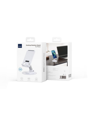 WiWU - Support de téléphone réglable et rotatif en aluminium ZM109