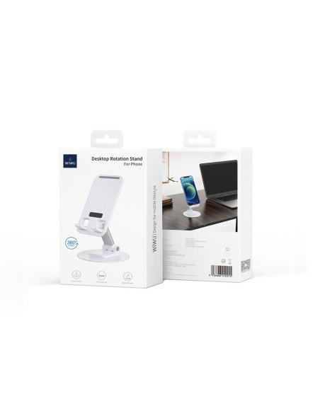 WiWU - Support de téléphone réglable et rotatif en aluminium ZM109