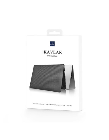 WiWU - Coque de protection iKavlar Crystal Shield pour MacBook Air 13.6" 2022 - noir