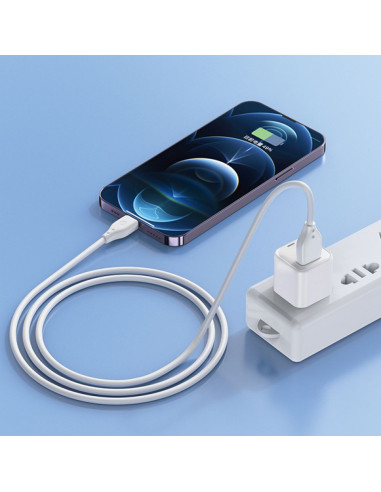 WiWU - Pioneer Wi-C001 Câble USB A vers série Lightning - blanc