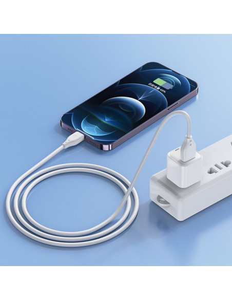 WiWU - Pioneer Wi-C001 Câble USB A vers série Lightning - blanc