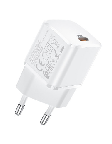 Chargeur HOCO Type C PD 20W N10 blanc