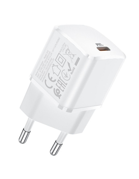 Chargeur HOCO Type C PD 20W N10 blanc