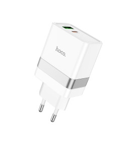 HOCO Chargeur secteur USB A + Type C + câble Type C vers Type C PD QC3.0 3A 30W N21 blanc 2