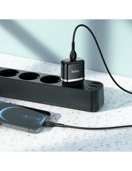 Chargeur HOCO Type C PD QC3.0 20WN24 noir