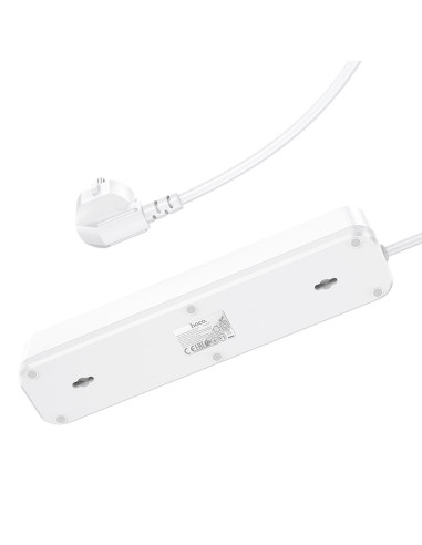 Bloc multiprises HOCO 4 prises + 2 x USB A + Type C PD QC3.0 3A 20W NS1 1,8 m blanc