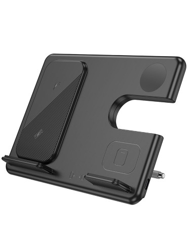 Chargeur inductif 3-en-1 HOCO compatible avec la Samsung Watch 15W CQ2 noir