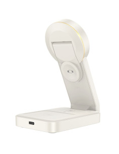 Chargeur inductif 3-en-1 HOCO compatible avec MagSafe 15W CQ3 blanc 2